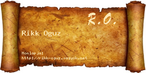 Rikk Oguz névjegykártya